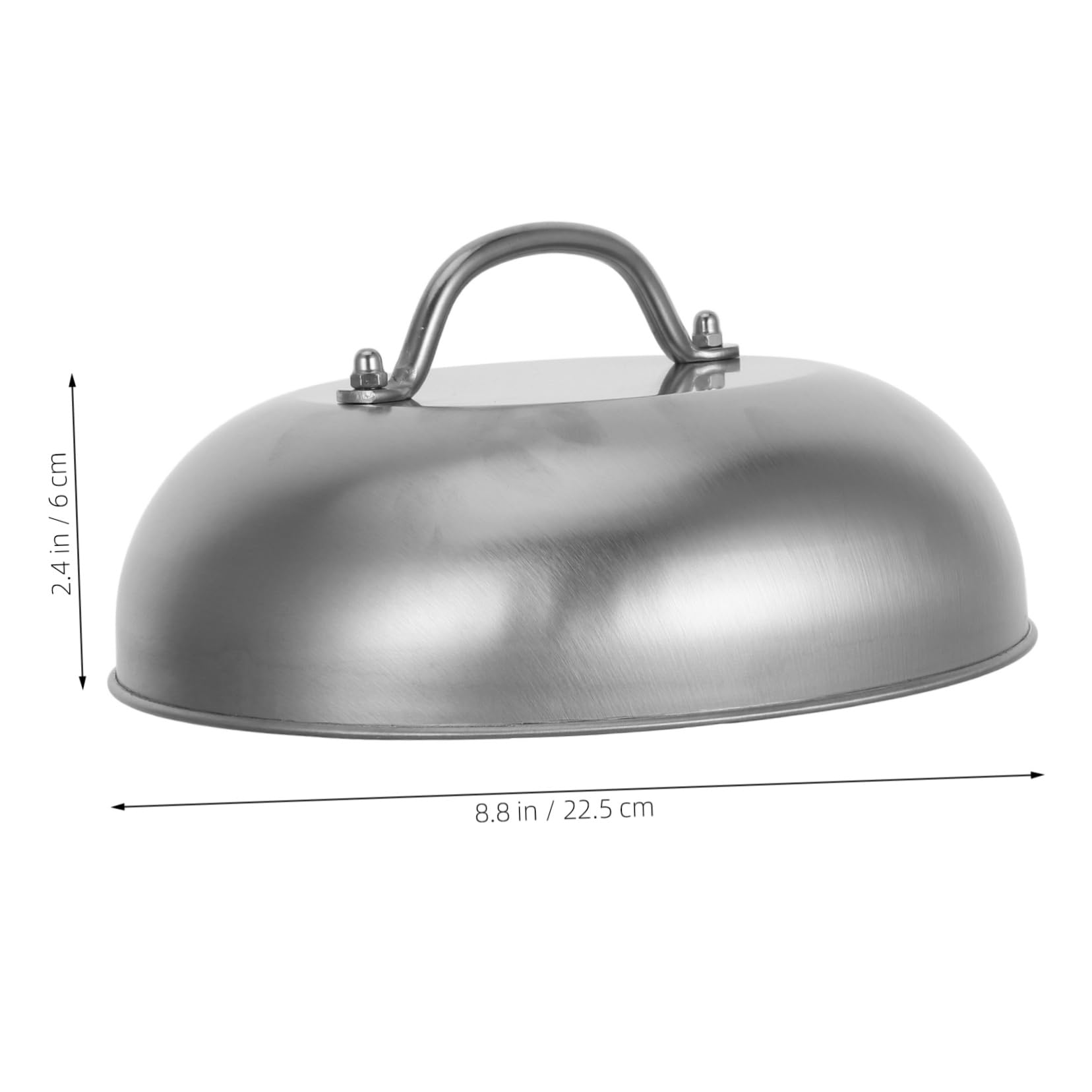 Coperchio Rotondo in Acciaio Inox 9 Pollici, 2 Pezzi