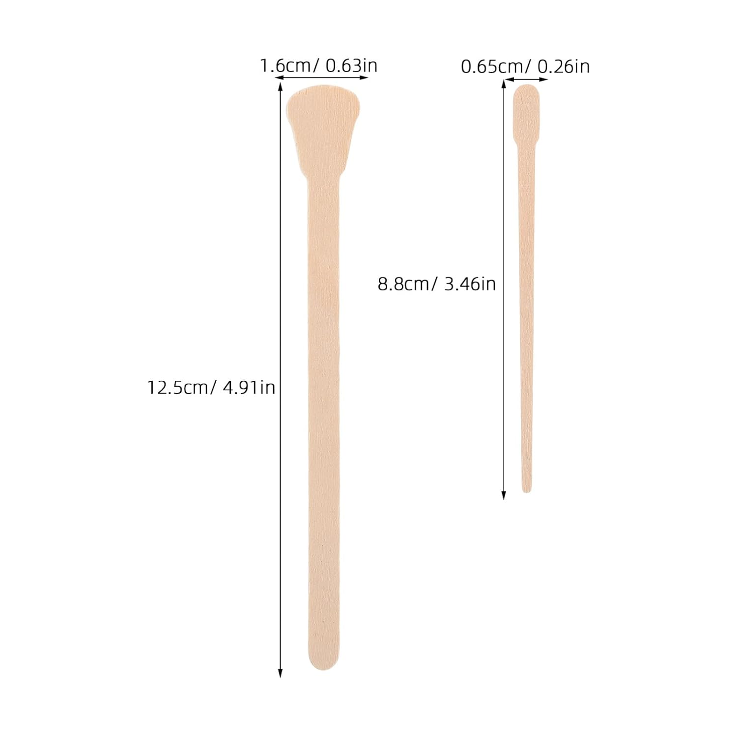 Didiseaon 200pcs Wooden Waxing Spatulas Hair Removal Tool Applicator Sticks Accurate Wax Distribution for Smooth Waxing