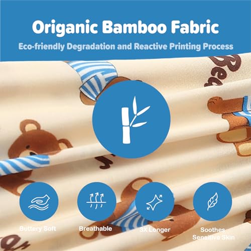 Image of Kids 2-Piece So Soft Playtime Set-Lightweight Viscose from Bamboo Short Sleeve Top&Leggings for Toddler Boy & Girls