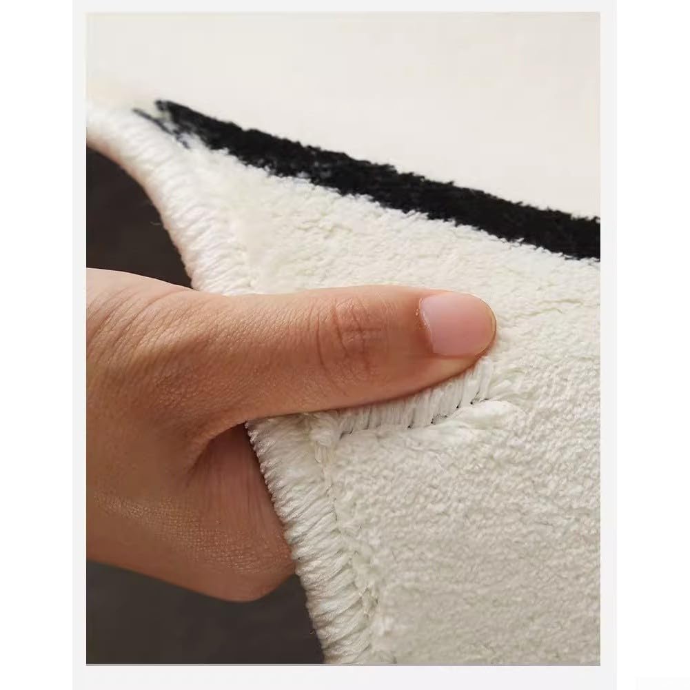 Tappeto rotondo per camera da letto, morbido tappetino da comodino in peluche con divertente design decorativo per la cameretta dei bambini sotto la sedia a dondolo copertura del pavimento 60 cm (140