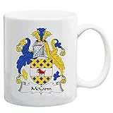 Carpe Diem Designs McCann Coat of Arms/McCann Family Crest 11 Oz Ceramic Coffee/Cocoa Mug, Made in the U.S.A.