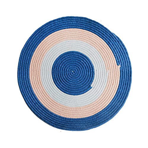 Tapis de salon rond en nylon avec coussin de sofa de famille