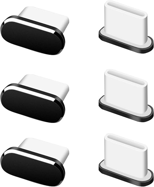 Yuzhou 6 PCS Anti Dust Plugs, Type-C Phone Dust Plug Port Plugs Anti Dust Plugs Compatible with Huawei Android for Most Type-C Smartphones and Tablets
