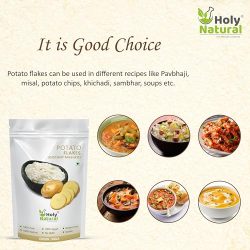 Image of Holy Natural - The Wonder of World Holy Natural Potato Flakes(Dehydrated)-1 Kg|Instant Aaloo Mashed