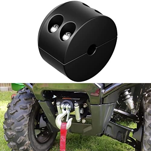 Reusious gumowa wyciągarka hak korek do ATV UTV, czarny wytrzymały oszczędzacz linii z kluczem imbusowym