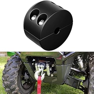 Reusious gumowa wyciągarka hak korek do ATV UTV, czarny wytrzymały oszczędzacz linii z kluczem imbusowym