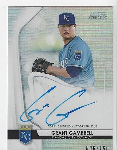 Grant Gambrell Autographed Oncard Bowman Sterling Prospect Card Collectible Baseball Card - 2021 Bowman Sterling Baseball Card #BSPA-GG (Royals) Free Shipping