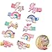 10 Stücke Baby Mädchen Haarspangen Kleine Mädchen Haarspangen Wolken Regenbogen Einhorn Haarspange Kinder süße Haarspangen Haarschmuck Haarspange Kinder
