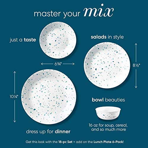 Corelle 1137561 Chip Resistant Teller, glas, Mehrfarbig 4 Corelle 1137561 Chip Resistant Teller, glas, Mehrfarbig