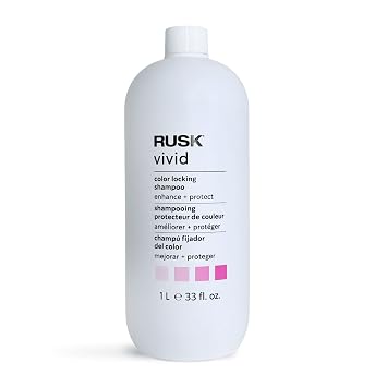 RUSK Color Locking Shampoo for Color Treated Hair - Vibrant Color Protecting Shampoo - Professional Care for Shine, Strength & Lasting Results 33 fl oz