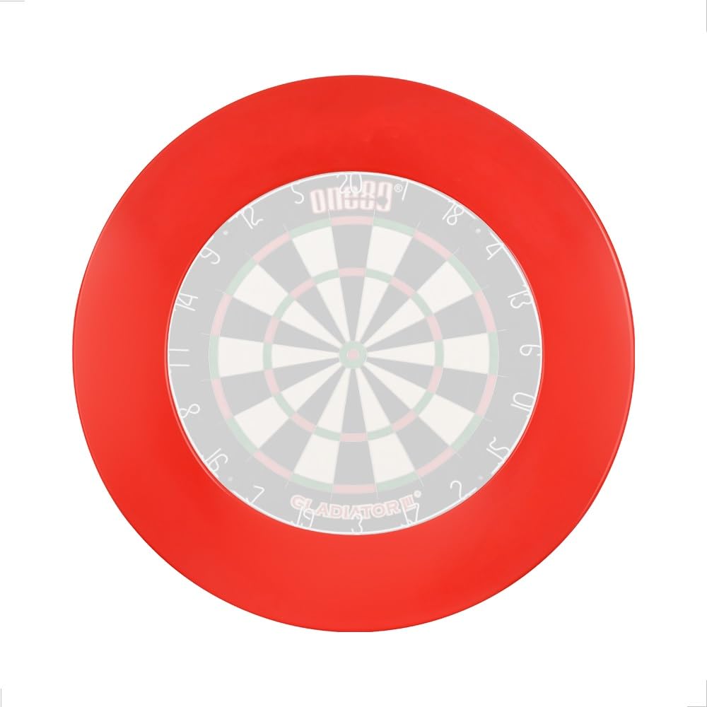 ONE80 Dart Catchring Surround Dartscheibe Schutz Dart Auffangring für 45 cm Dartscheibe (Rot)