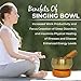 Nature's Own Tibetan Singing Bowl Set Easy to Play Meditation Sound Bowl Handcrafted in Nepal for Yoga, Mindfulness, Chakra Healing, Stress Relief Spiritual Gifts for Women & Men (5.5 Inch, Hammered)
