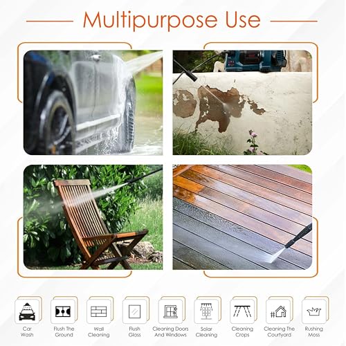 Image of Mecano TurboJet Induction Motor High Pressure Washer, 3400 Watts Motor, 190 Bars, 11.0 L /Min Flow Rate, 10 Meters Outlet Hose, for Car, Bike, Home Cleaning and Industrial Purpose
