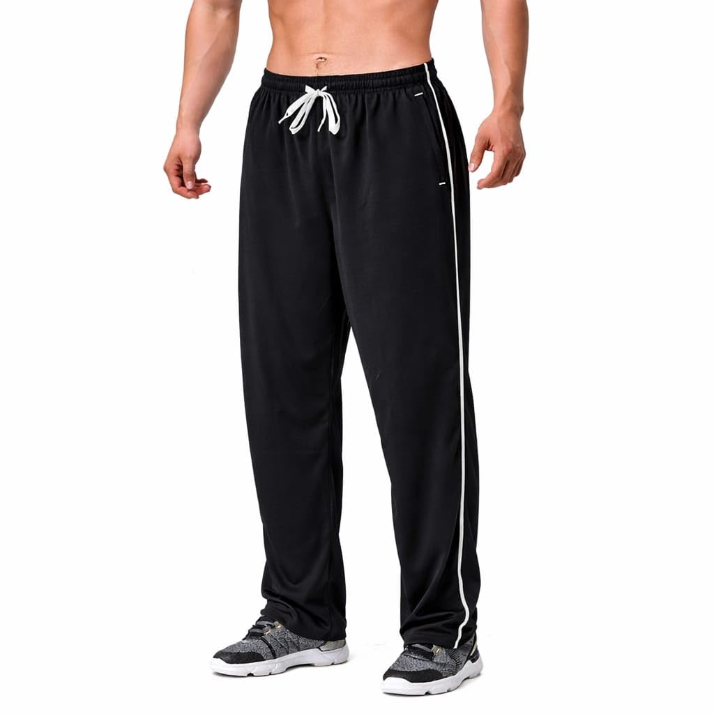 Men's Solid Black Cotton Rich Track Pants I Sportswear & Gymwear I Regular Fit Comfort Wear Lowers I Casual Black Pyjamas ... - Review, Price and Buying Guide