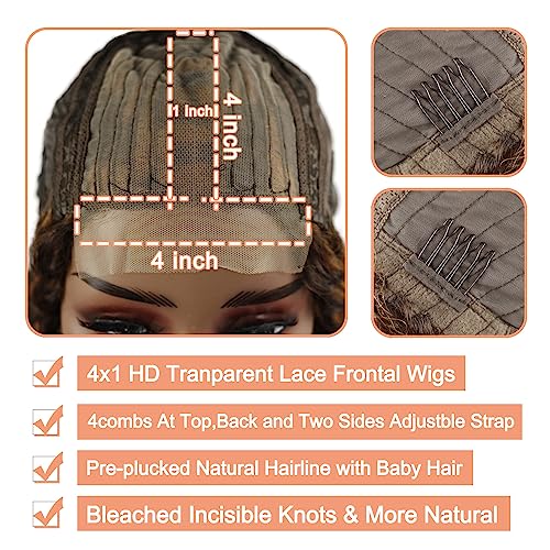 Creuost 34 Inch Perruque Echthaare Straight 4x1 Swiss Spitze Lace Frontal Human Hair Wig Perruques Dames Unprocessed Brazilian Virgin Hair Pre Plucked With Natural Hairline P4/30 Highlight Brown – vue 4