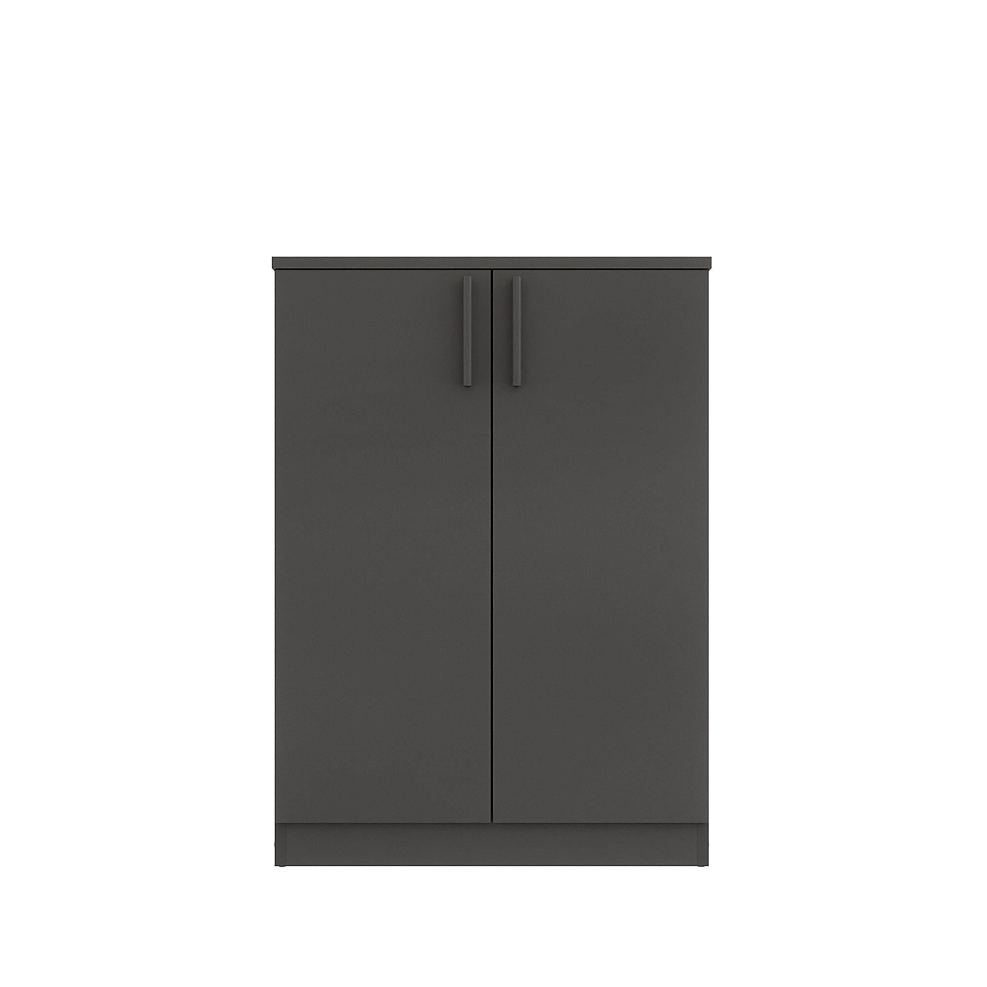 Komto Meuble de Rangement Blanc – Buffet Bas Compact pour Salon, Commode 2 Portes | CABI 60 x 84 x 37 cm