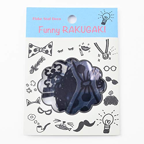 Z&K（ゼットアンドケイ）FLAKE SEAL DECO フレークシールデコ (ファニーラクガキＢＫ)