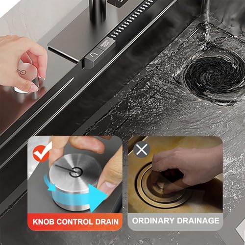 Kit de desagüe para fregadero con botón de control miniatura 4