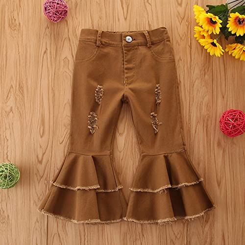 Girls Baggy Wide Leg Jeans Elastic Waist Casual Washed Denim Pants Washed Elastic Waist Wide Leg Cargo Jeans2