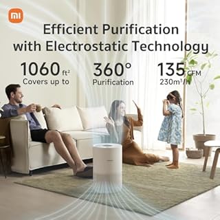 Xiaomi Mi Air Purifier 4 Compact, True HEPA H13 3-Stage Filter System Removes 99.97% of Pollutants as small as 0.3 microns, Smart Home Integration, Whisper Quiet, Just 0.9KW/day, OLED Touch Display