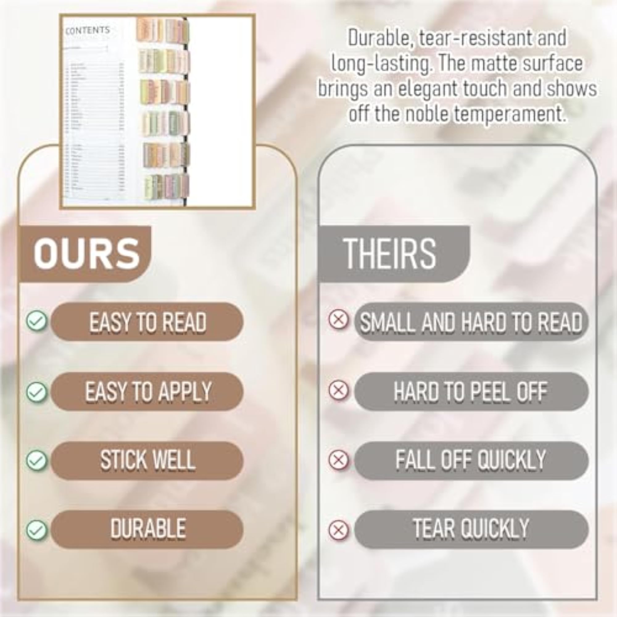 Bible Tabs, 75-Piece Laminated Chapter Index