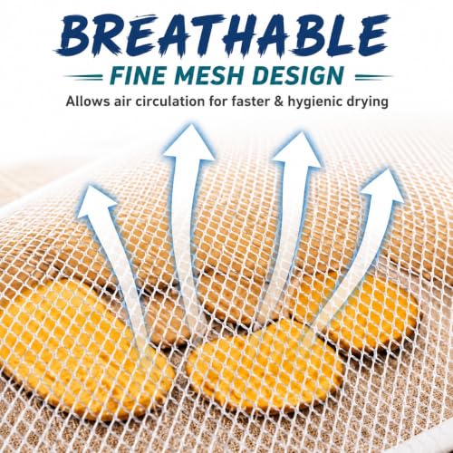 Image of Mesh Food Drying Cover Net with Zipper Closure for Grain Drying, White Protective Mesh Cover for Terrace, Balcony and Outdoor Drying (28 X 38 INCHES)
