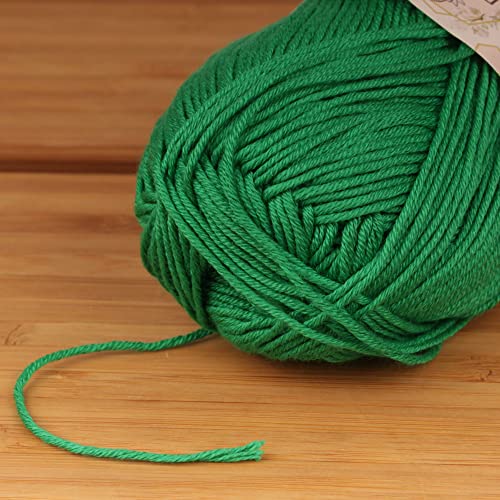 JubileeYarn Bamboo Cotton Sport 4 Ply Yarn - 50g/Skein - Pine Needle - 4 Skeins, 408 Pine Needle - Image 3