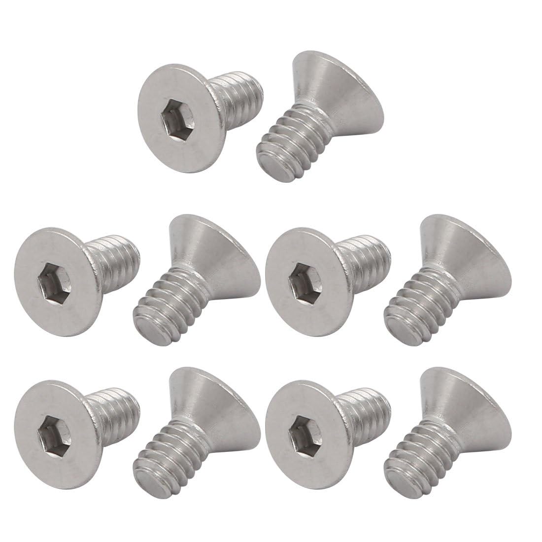 TA-VIGOR 10Pcs Hex Socket Countersunk Head Screw Bolts