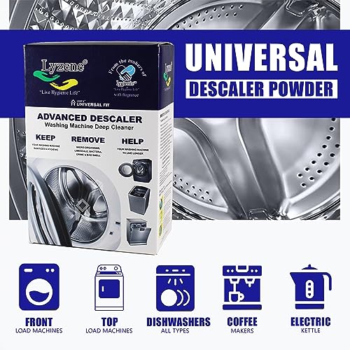 Image of LSRP'S Universal Fit Advanced Deep Cleaning Descaling Powder /Dishwasher Cleaner and Descaler Replacement for Samsung Bosch lg washing machine cleaner top load /front load tub drum cleaner - 450 gm