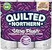 Quilted Northern Ultra Plush Toilet Paper, 12 Mega Rolls = 48 Regular Rolls, 3-Ply Bath Tissue