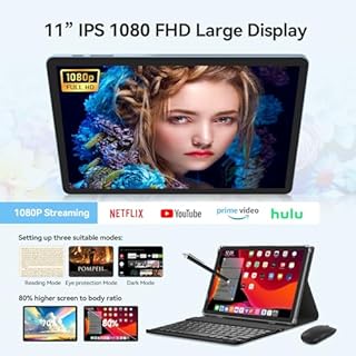 Tablet 11 inch Android 15 Tablet, 2026 Latest Update 128GB ROM 16GB RAM, 4G LTE Tablets, 5G WiFi+Cellular, Octa-Core MTK8786, 13+8 MP Rear and Front Camera,Incell FHD Screen, T-Mobile SIM Card Support