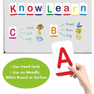 Magnetic Alphabet ABC Flash Cards with Large Uppercase and Lowercase Letters 5.5 x 3.5 (54 PCs)
