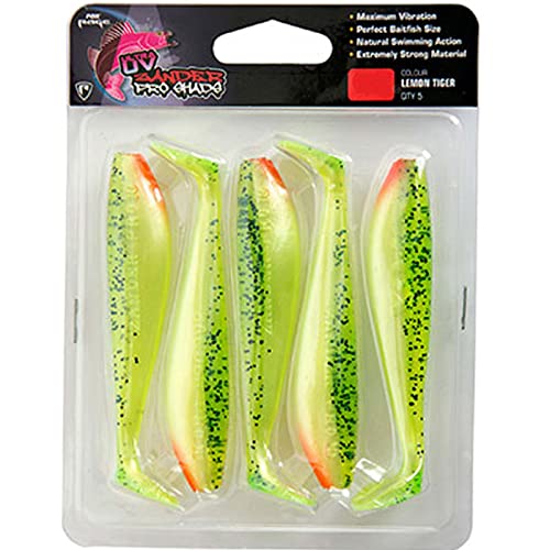 Fox Rage Zander Pro Ultra UV 12cm - 5 Gummifische, Farbe:Lemontiger Fox Rage Zander Pro Ultra UV 12cm - 5 Gummifische, Farbe:Lemontiger