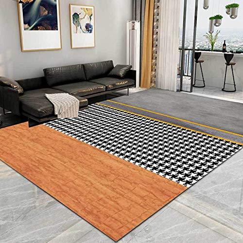 Tapis moderne 120 x 200 cm lavable doux tapis géométrique salon gris