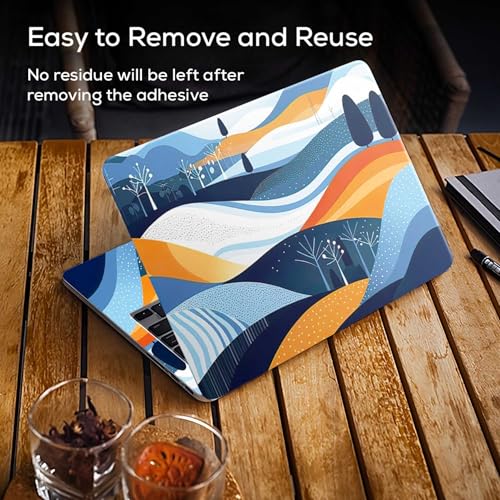 Image of Galaxsia Floral D16 Full Body Vinyl Laptop Skin /Sticker /Cover Upto 15.6 Inches Laptops Laminated-Removable-HD Quality Compatible for Hp-Dell-Sony-Lenovo-Asus etc.(15x10 Inches)