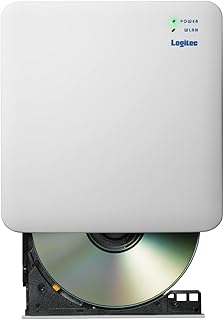 ロジテック CDドライブ スマホ用CD録音ドライブ DVD再生対応 Wi-Fi対応 5GHz iOS Android対応 USB3.0 ホワイト LDR-SM5WUVWH