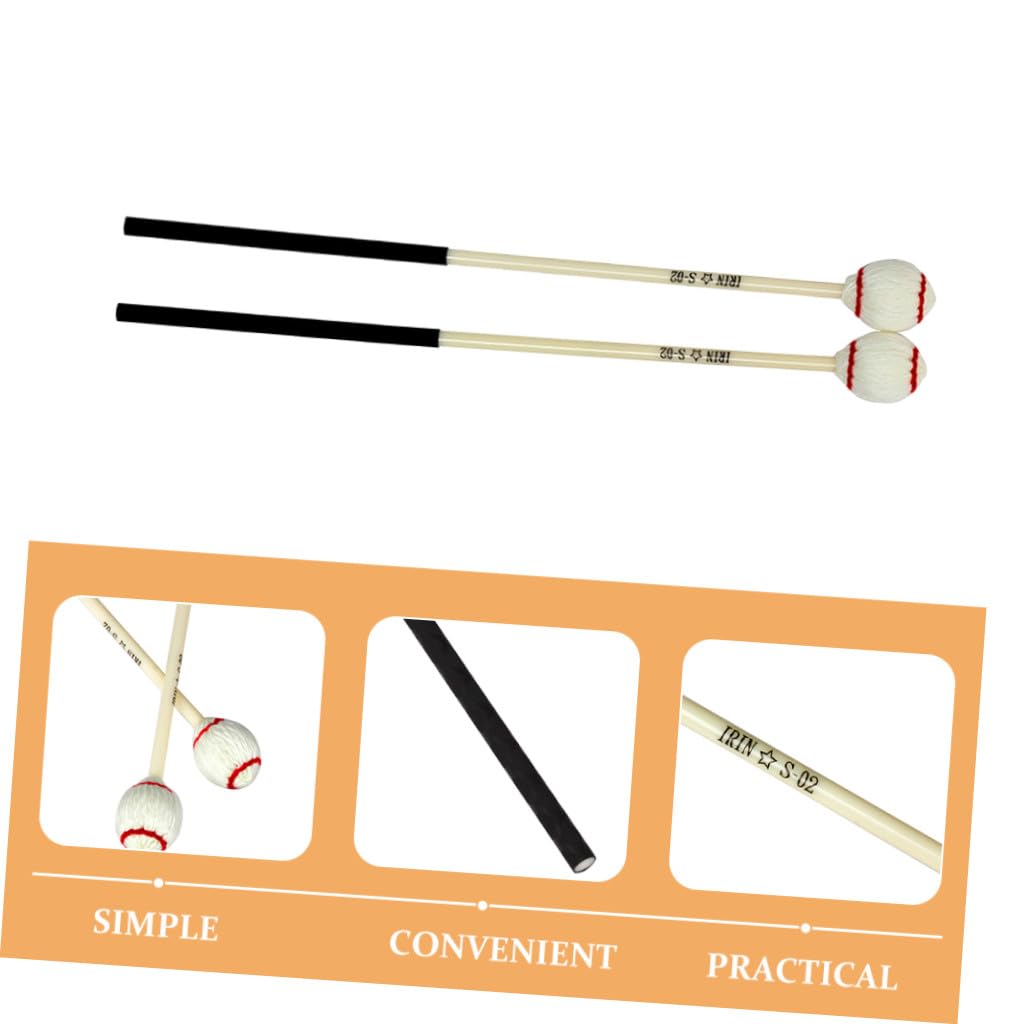 SHOWERORO 2 Pairs Drumsticks Set Leichte Percussion Schlägel Für Zunge Trommel Mehr Komfortable Robust
