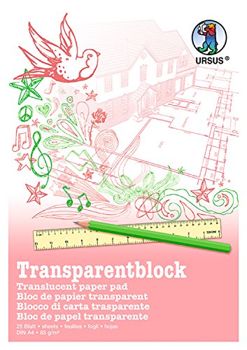 10 x Ludwig Bähr Transparentpapier Block 85g/qm A4 VE=25 Blatt weiß