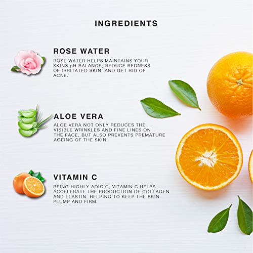 Vitamin-C Face Mist And Setting Spray - Enhanced With Hyaluronic Acid, Aloe Vera And Rose Water - Skin Brightening, Moisturizing, Pore Minimizing - 4 Fl Oz #TOP5