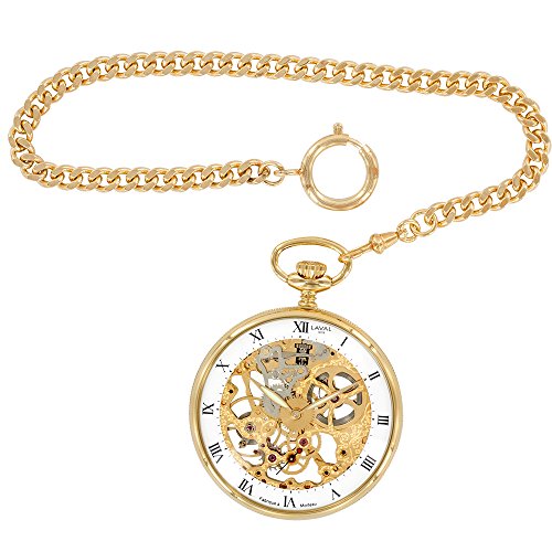 Montre de poche squelette mécanique pour homme adepte du style dandy chic