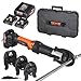 VEVOR Kit di Utensili per Pressatura e Batteria, Utensile Elettrico per Crimpatura di Tubi con Ganasce V15, V22, V28, Pressatura con 2 Batterie 20 V 2,0 Ah, Caricabatterie Rapido e Custodia Trasporto