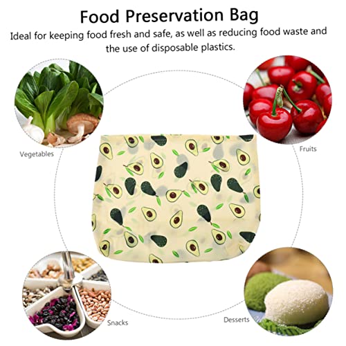 Bolsa de comida de cera de abejas reutilizable Beavorty lavable para guardar aperitivos 2 uds 5