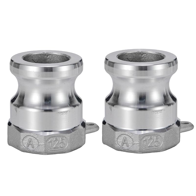 2 pcs Aluminum cam lock fittings (1-1/4" Part A) cam groove hose fitting camlock fittings, Male Adapter Female NPT Thread camlock fitting (1-1/4")