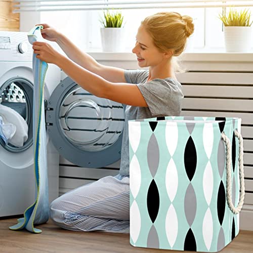 Panier à linge imperméable grand format bac à linge sale à rayures - 7