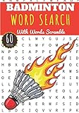  Badminton Word Search: 60 puzzles  Challenging Puzzle Brain book For Adults and Kids  More than 400 words about Badminton, Tennis, Table Tennis, ...  Large Print Gift  Training brain with fun.