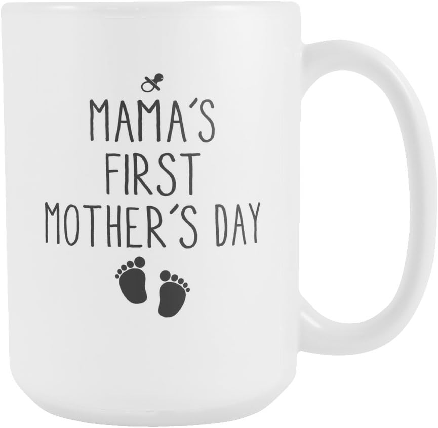 Mama's First Mother's Day Coffee Mug, 15 Ounce Home & Kitchen