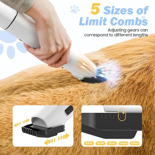 Dog-Grooming-Kit-Pet-Hair-Dryer-Dog-Electric-Clippers-3L-Large-Capacity-with-8-Grooming-Tools-Low-Noise-for-Long-Hair-Dogs-and-Cats-Adjustable-Airflow-and-Temperature-UL-Touchscreen Dog Grooming Kit Pet Hair Dryer Dog Electric Clippers 3L Large Capacity with 8 Grooming Tools Low Noise for Long Hair Dogs and Cats Adjustable Airflow and Temperature UL Touchscreen