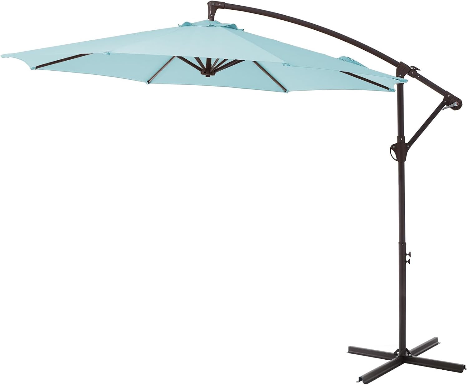 FUNDAZE 10ft Patio Umbrella, Hanging Cantilever Offset Outdoor Umbrella with Tilting for Deck Backyard, Base Sold Separately