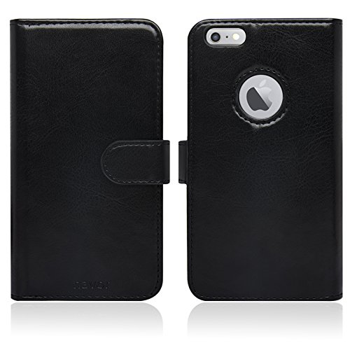 Navor Magnetic Detachable Wallet Case [10 Card Slots] [3 Money Pocket] Compatible For Iphone 6 Plus / 6S Plus 5.5 Inch [Joot-3L]- Black (Ip6P3Bk) #TOP1