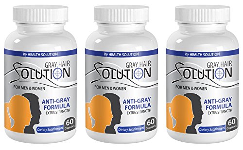 Biotin For Hair - Gray Hair Solution For Men And Women - Hair Skin Nails Vitamins (3 Bottles 180 Capsules) #TOP25
